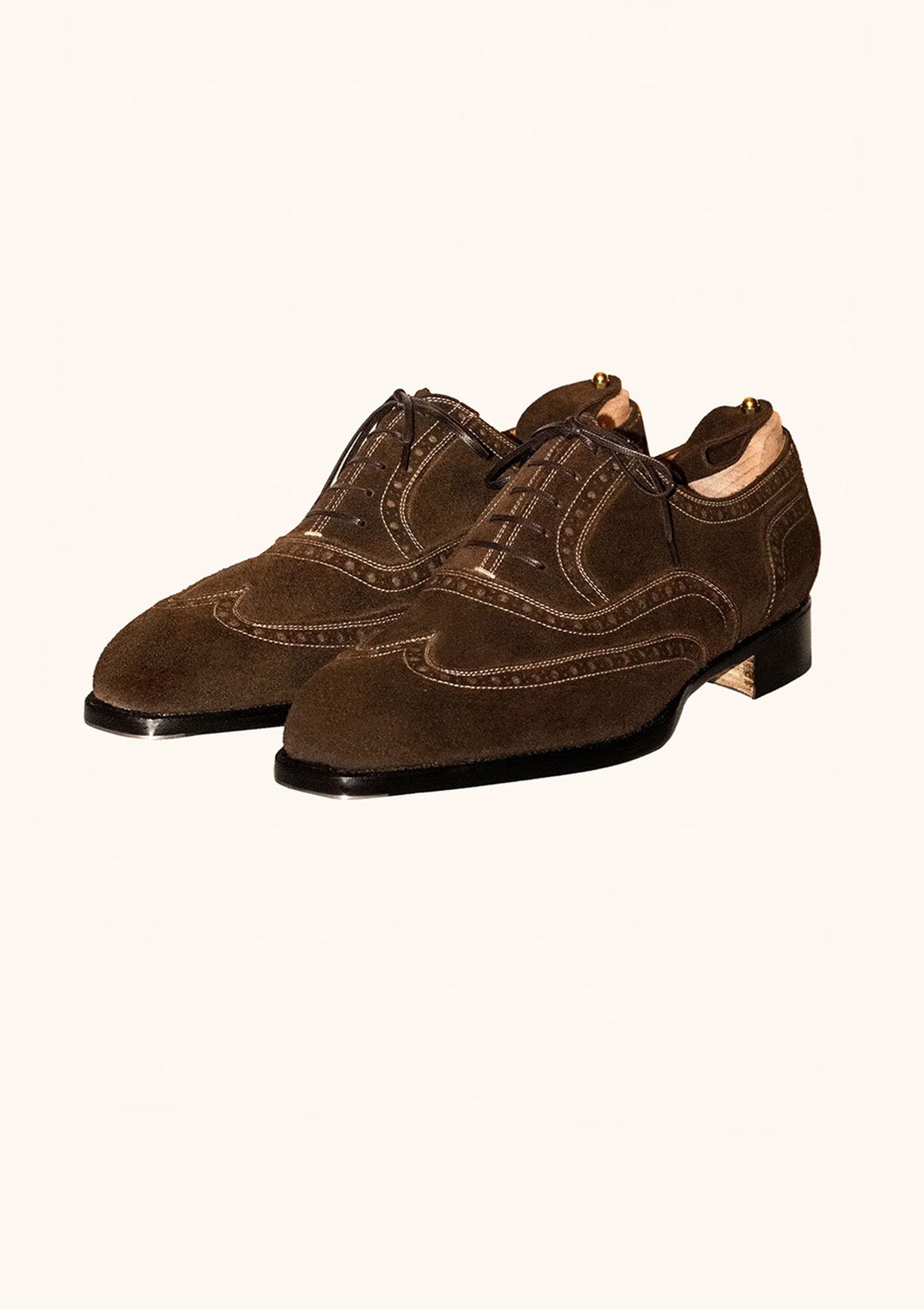 Stefano Bemer Oxfords T6351 stringate camoscio marrone 42