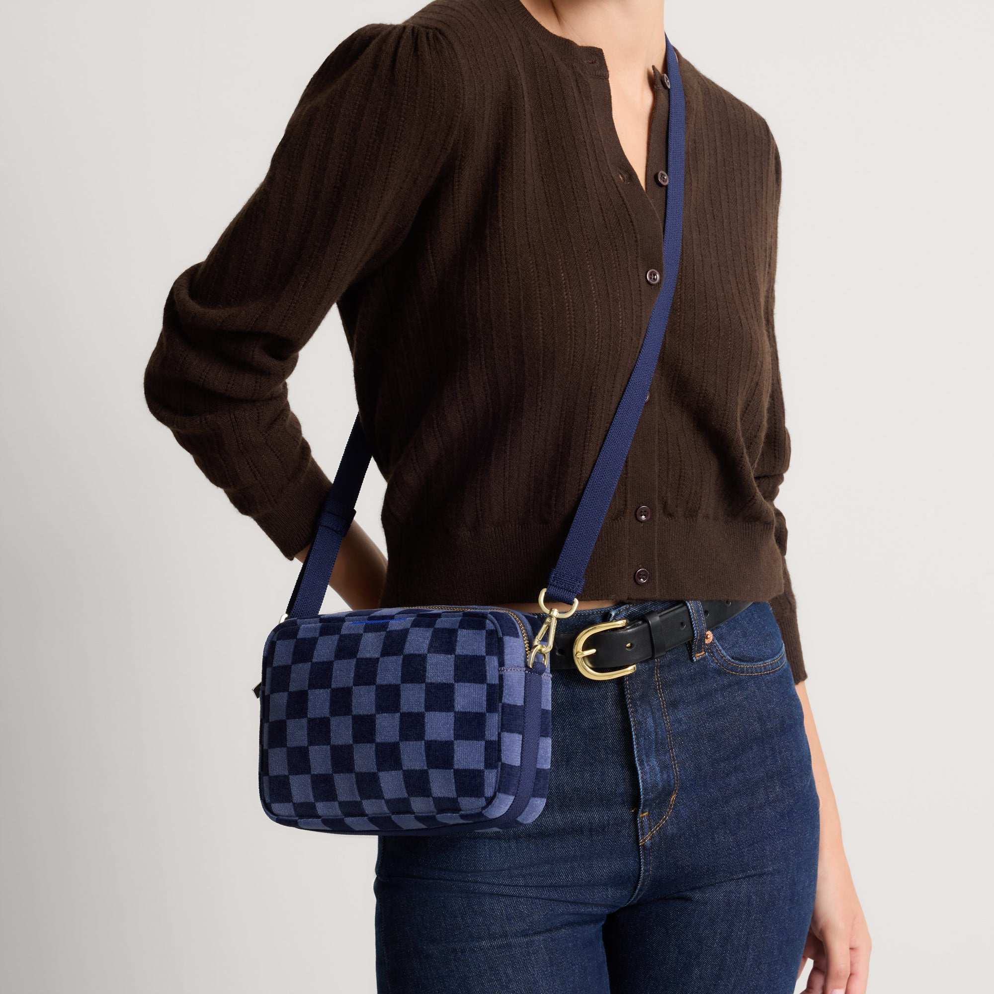 Rothy's Crossbody Camera Bag tracolla Blue Ink 20 cm