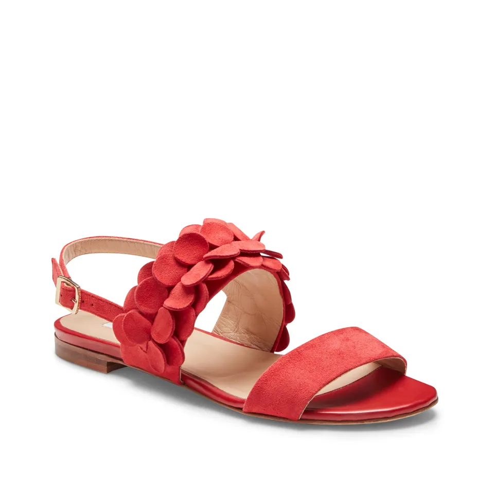 F.lli Rossetti Sandalo Donna Suede Rosso Flat 68259