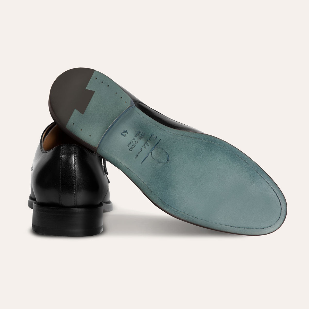 Dellovo Elmo Monk Strap Uomo Pelle Nero fibbia