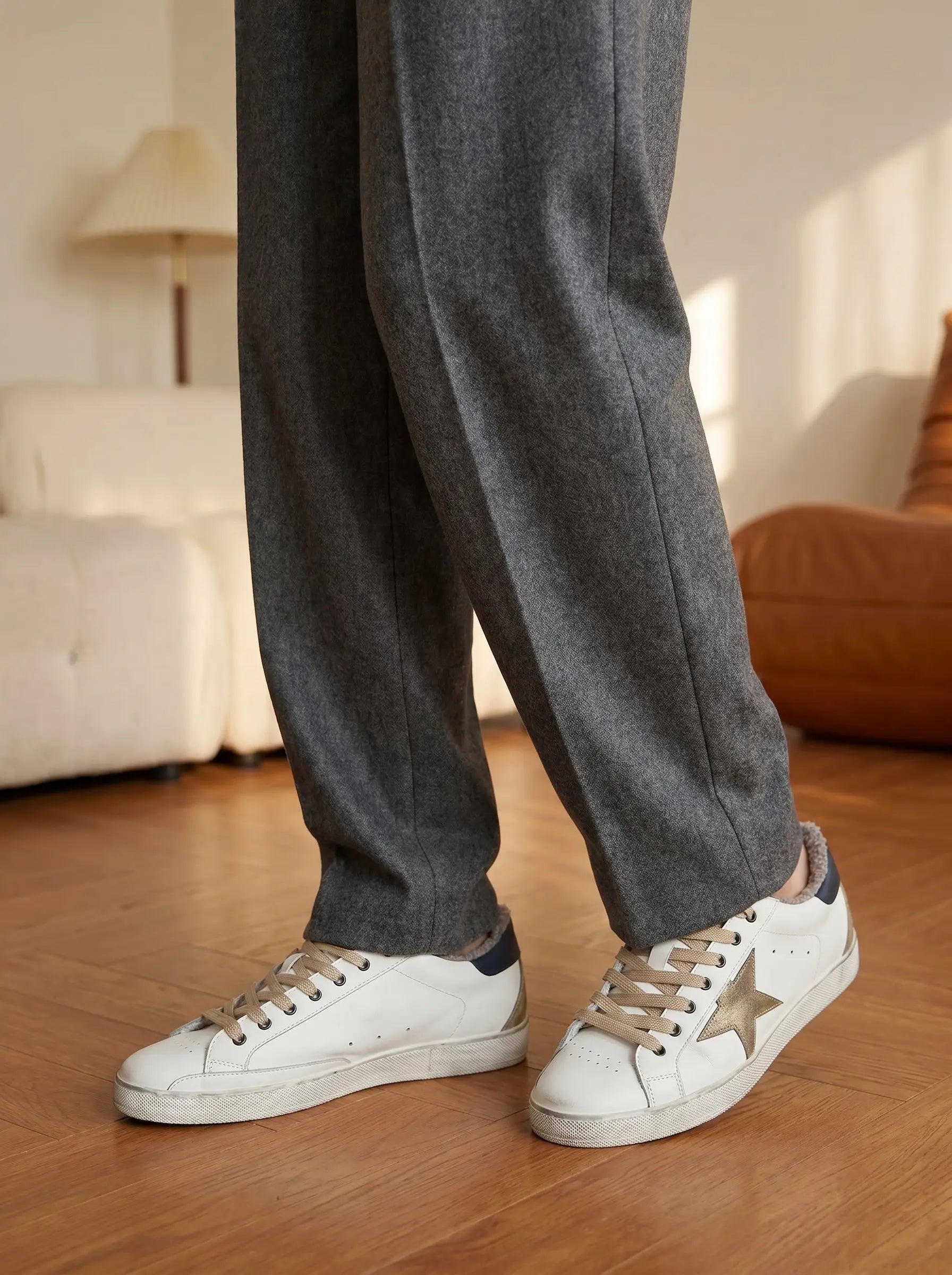 B68 New Hollywood sneaker uomo bianco pelle