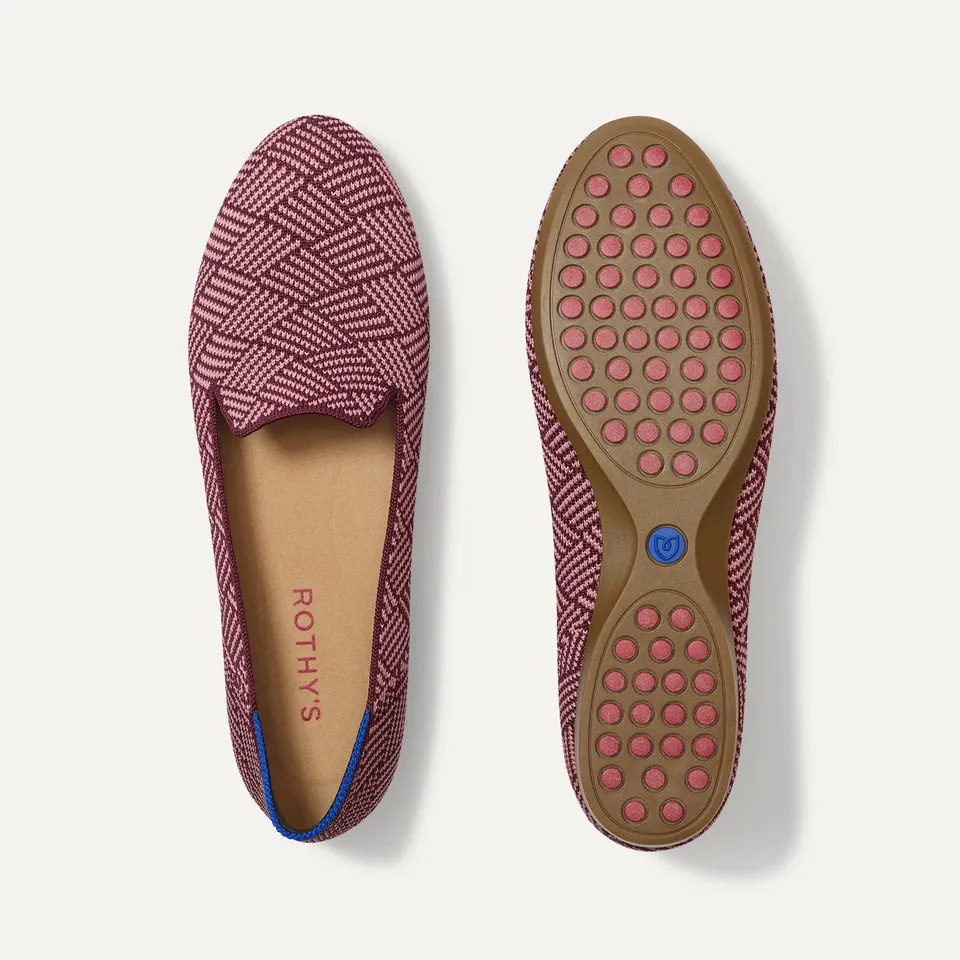 Rothy's The Daily Loafer mocassini donna Fig Zig Zag rosa
