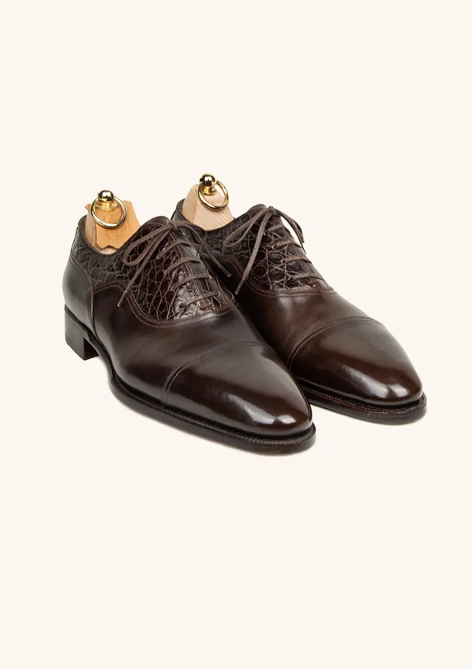 Stefano Bemer Oxfords C6321V5 Stringate Cuoio Coccodrillo 42,5