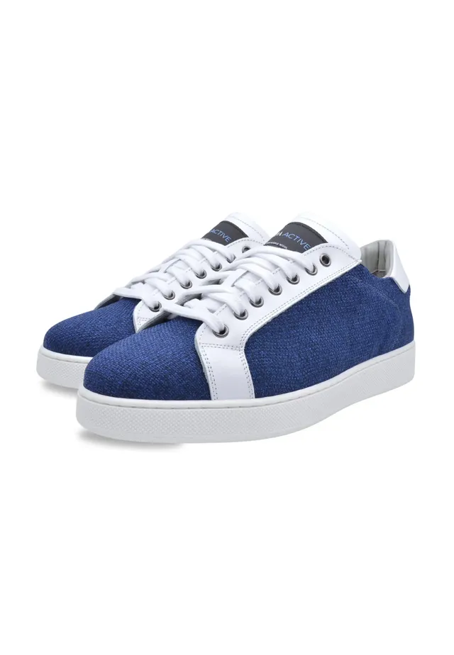 Sandro Barbera Wooly Jumper Sky Sneaker Uomo Biancoblu Lana