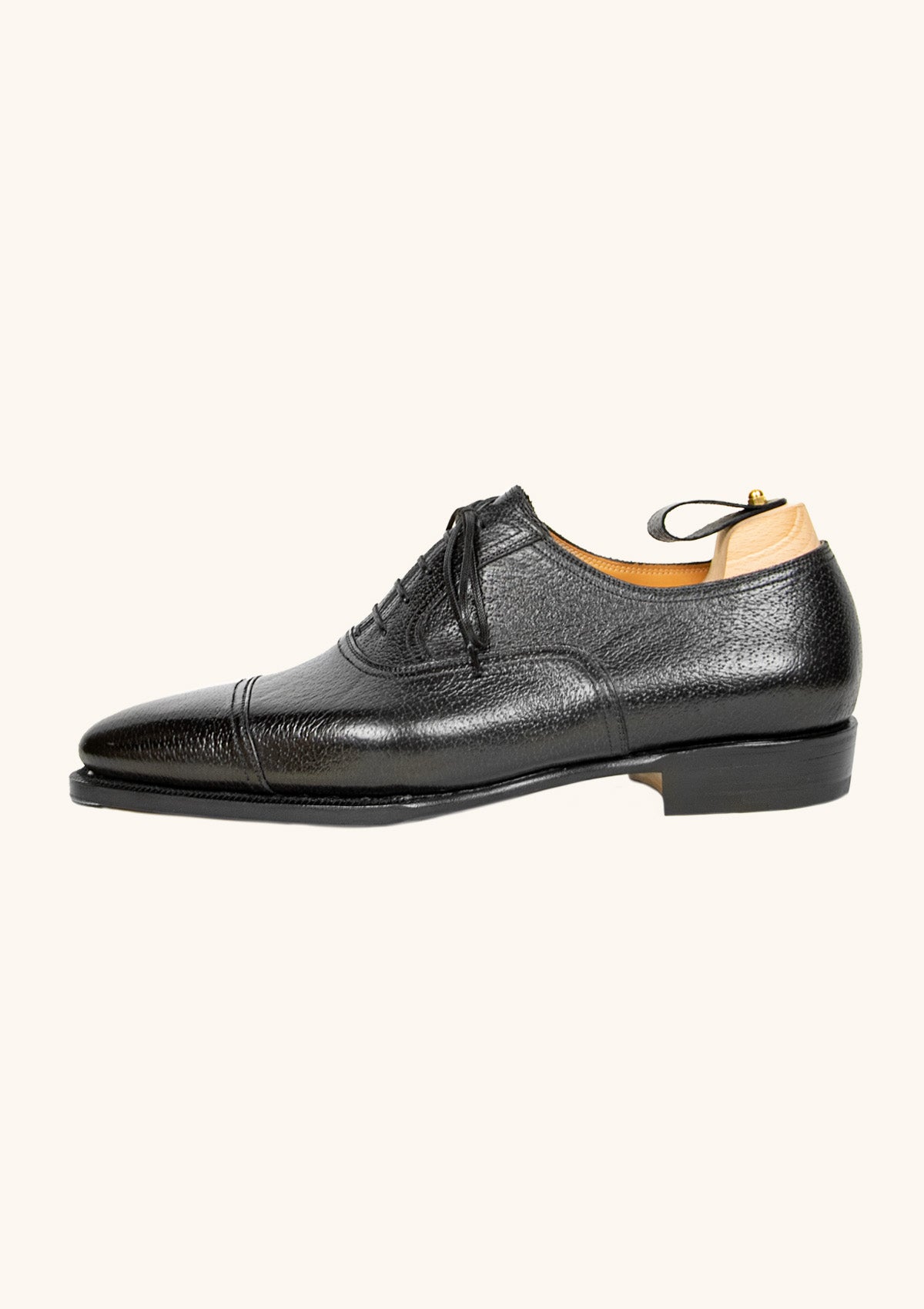 Stefano Bemer Oxfords T6471 scarpe pelle nere cinghiale