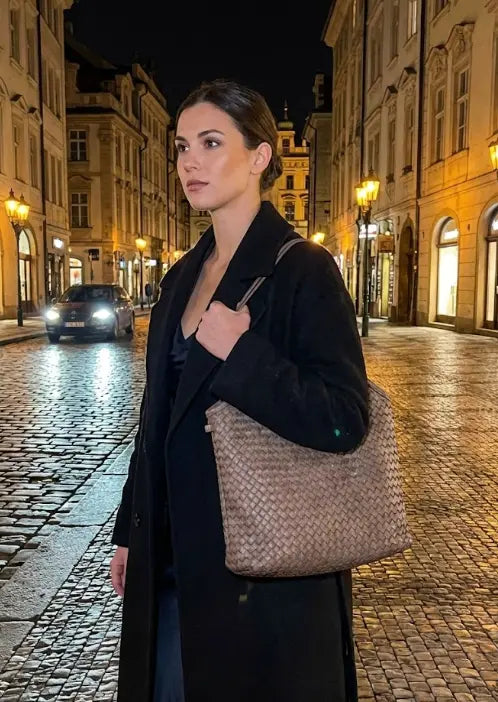 Sandro Barbera Borse BAVM47852 borsa spalla taupe intrecciata