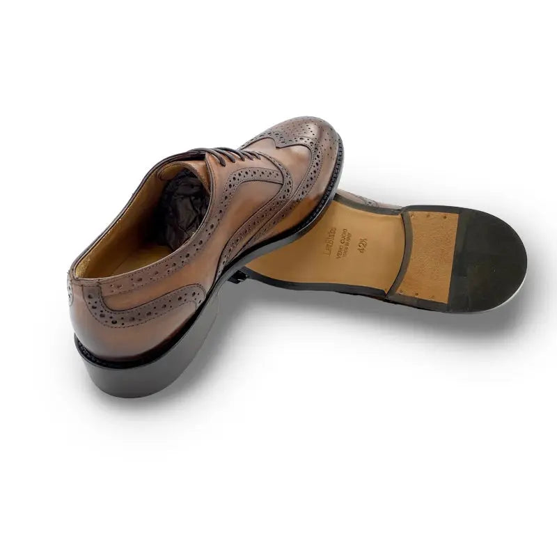 Sandro Barbera 44205 Oxford Uomo Marrone tinta a mano brogue