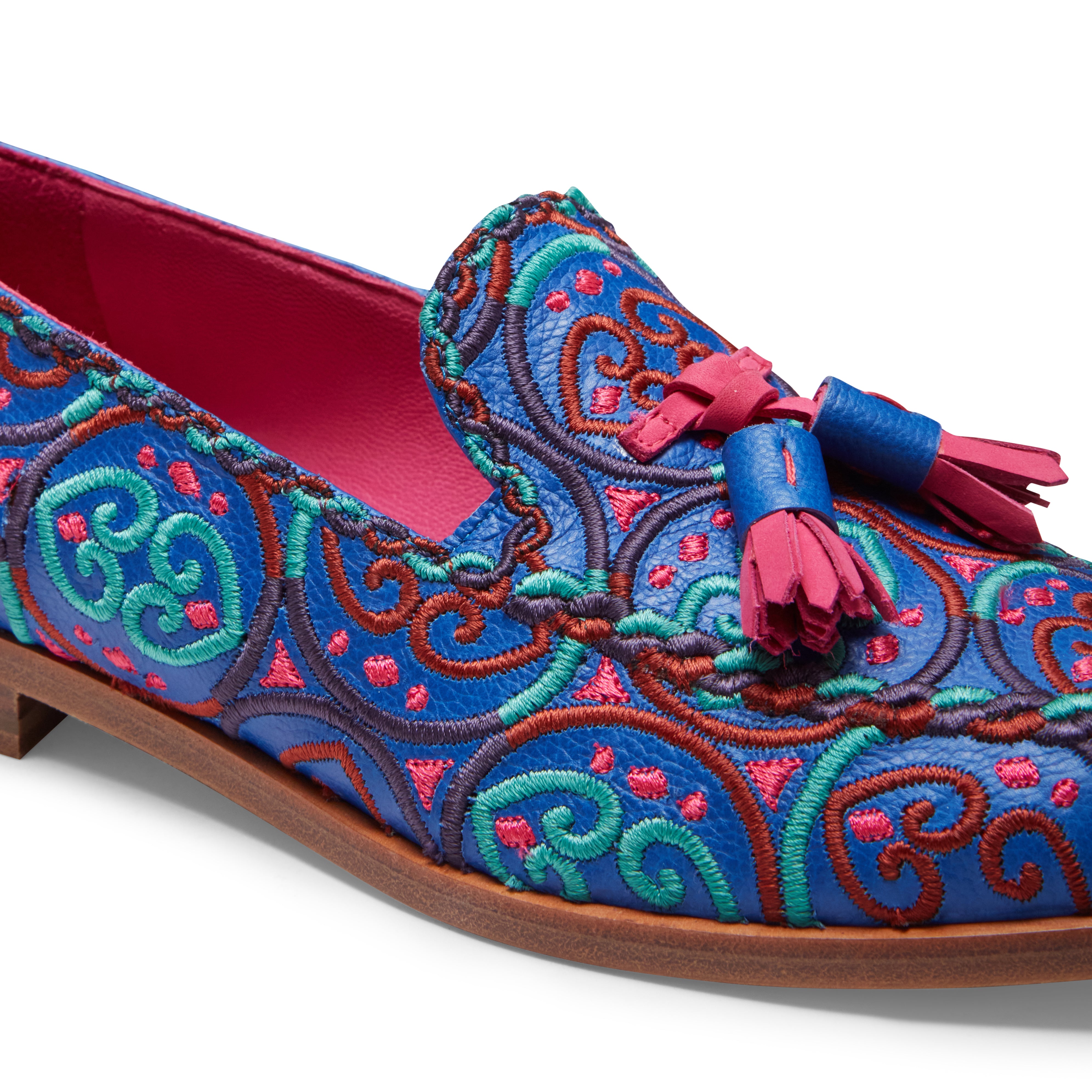 F.lli Rossetti Brera Mocassino Donna Blucina Ricamo