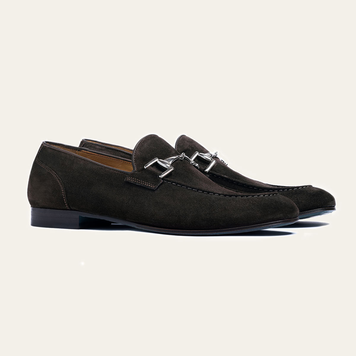 Dellovo Baia mocassino camoscio cachemire-mokka cuoio