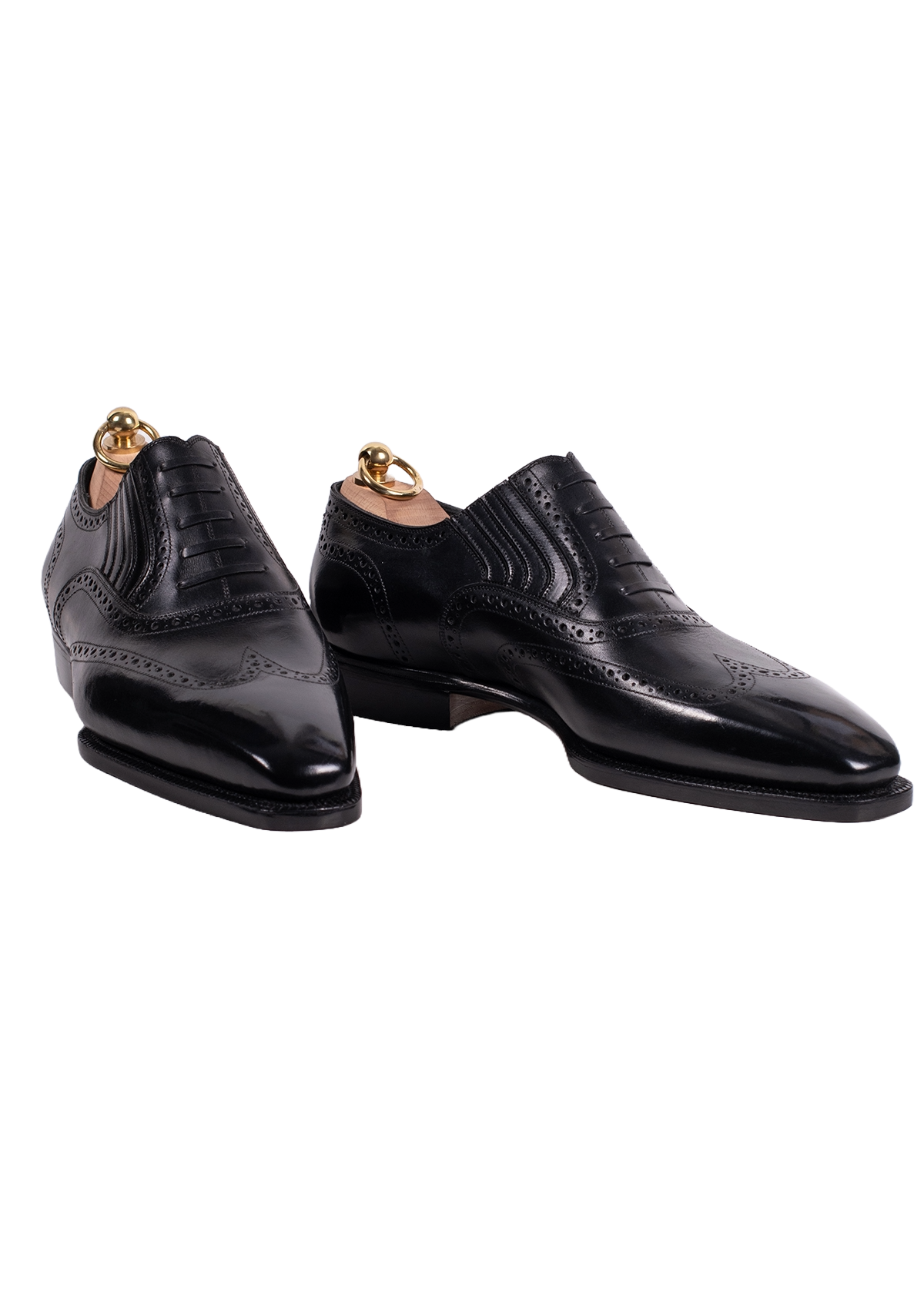 Stefano Bemer Lazymen scarpe oxford pelle nere wingtip