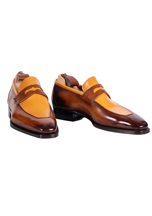 Stefano Bemer Loafers C1396 mocassini penny tan pelle