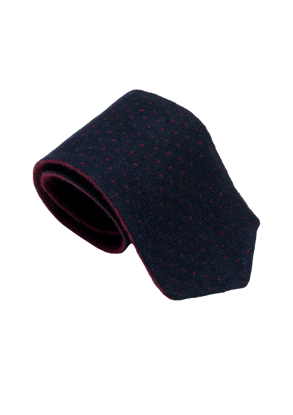 Stefano Bemer Ties Pattern 4 cravatta lana blu bordeaux
