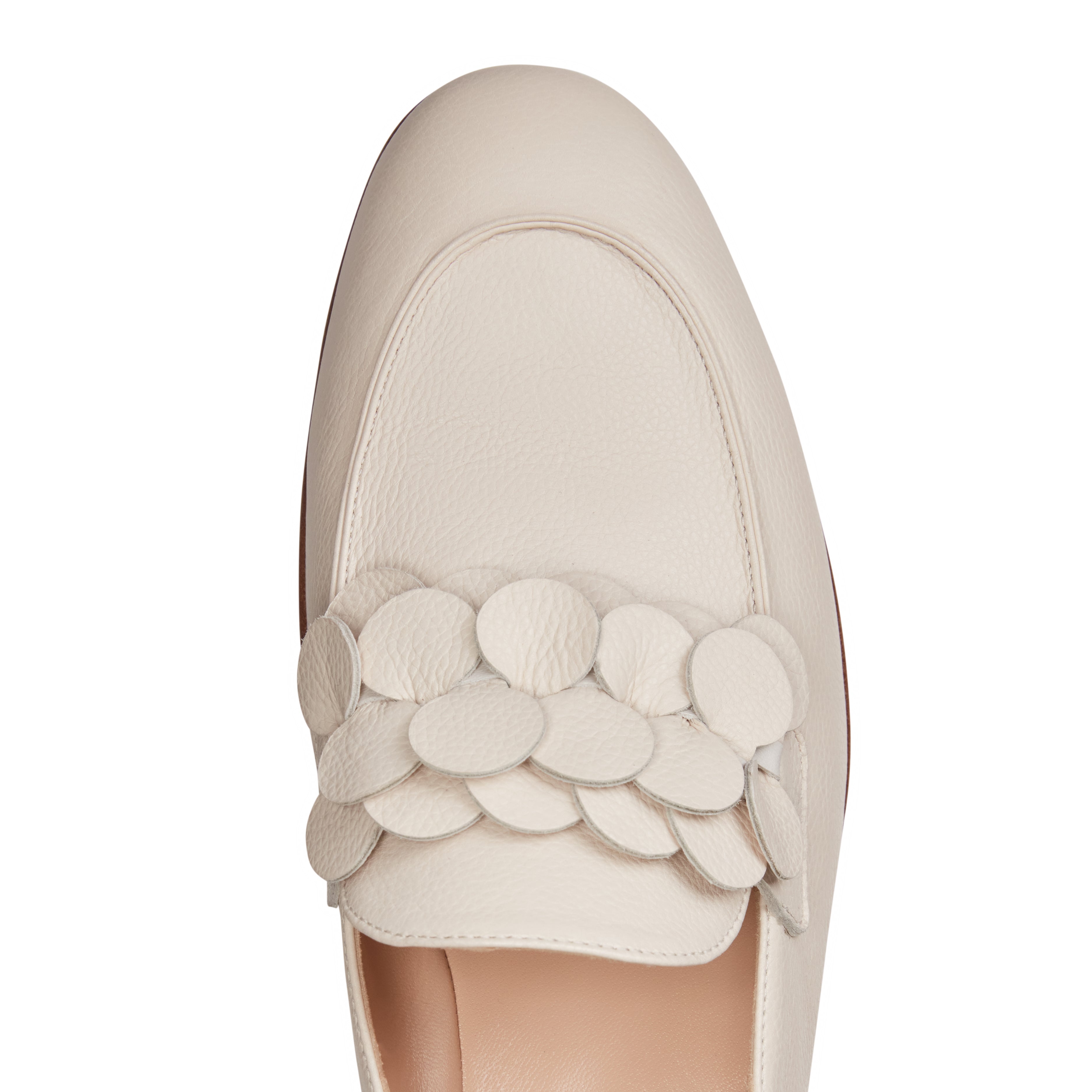F.lli Rossetti Mocassino Donna Avorio Pelle Paillettes