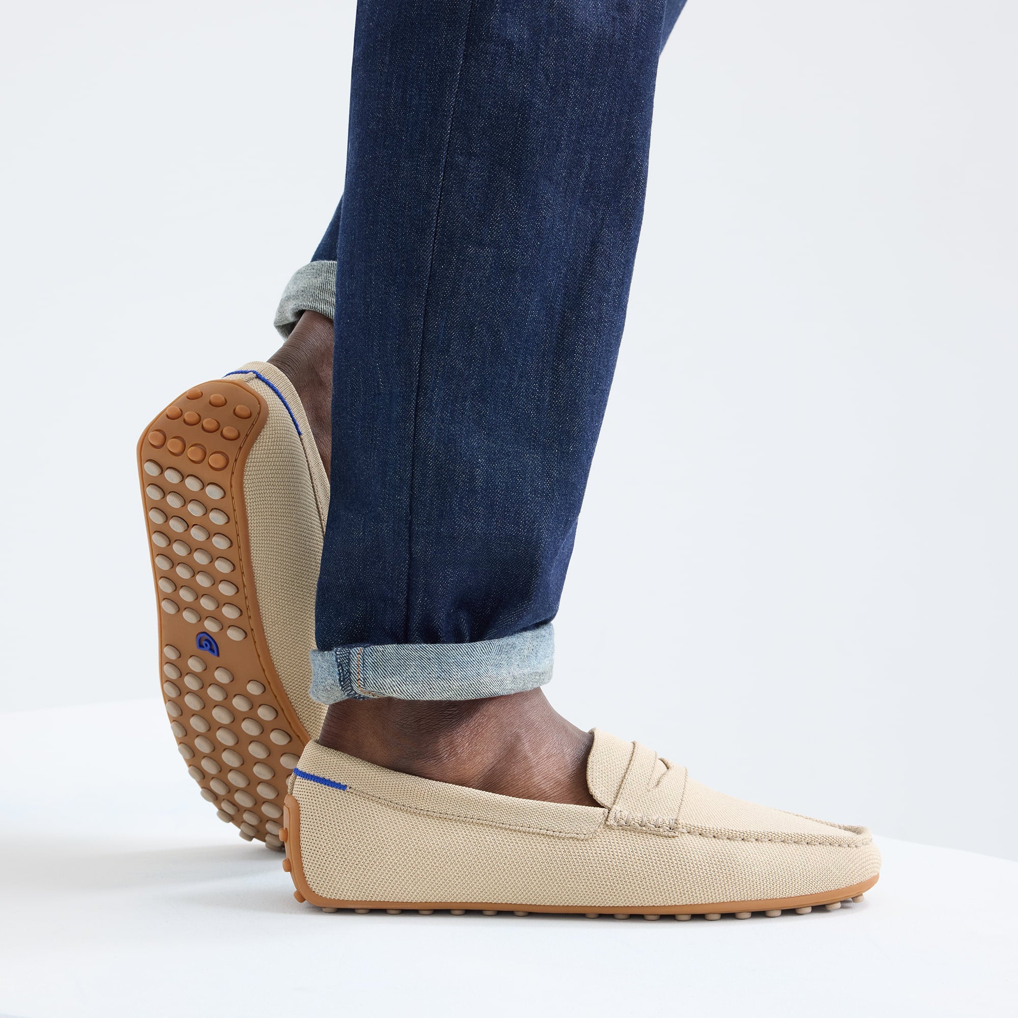 Rothy's The Men's Driver mocassino uomo Shore beige knit