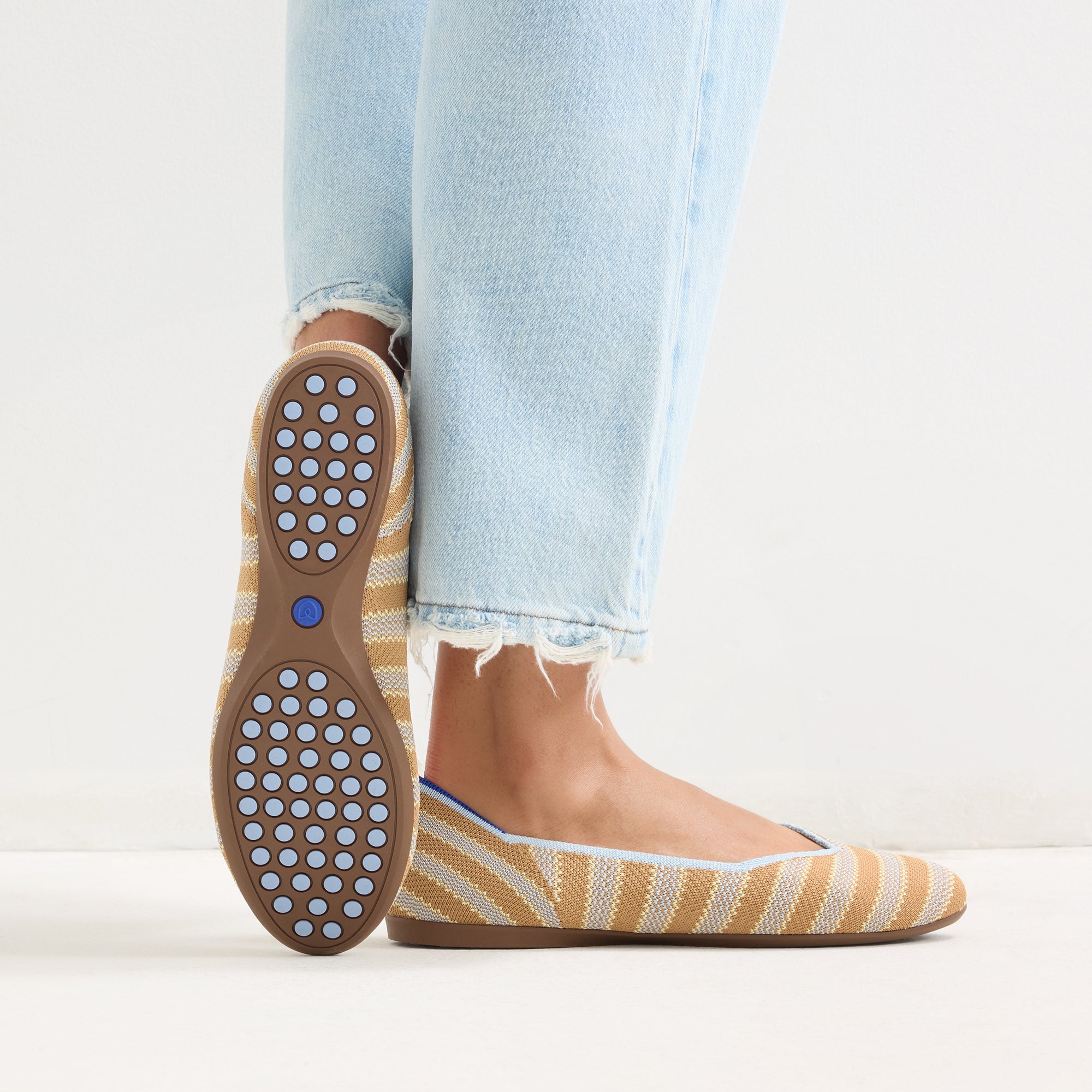 Rothy's The Daily Flat ballerine Terra Stripe righe knit