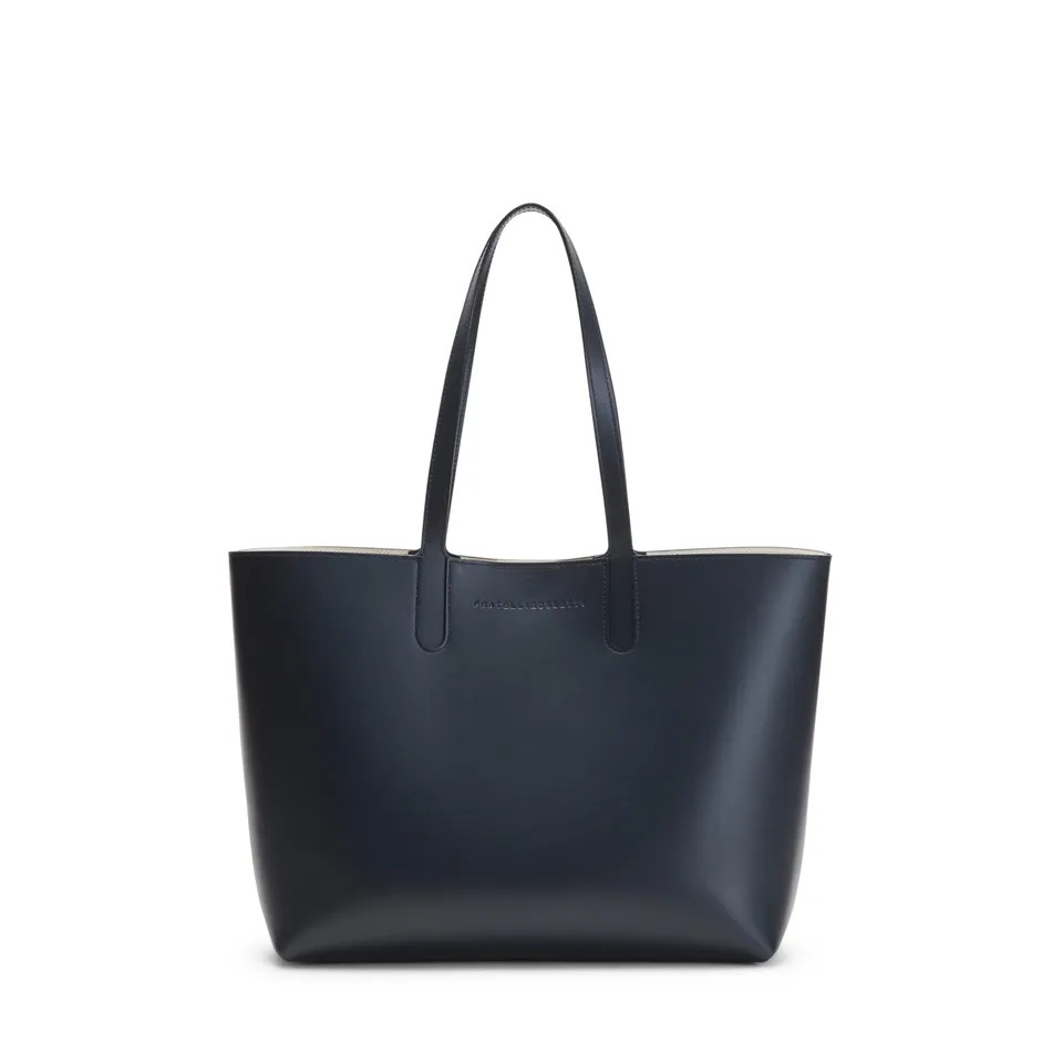 F.lli Rossetti Nelly Shopping Bag Pelle Navy Pochette