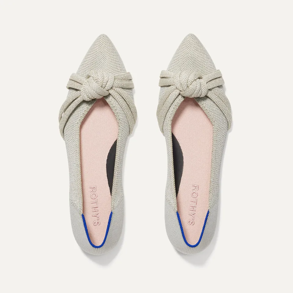 Rothy's The Knot Point II ballerine donna Sea Green punta