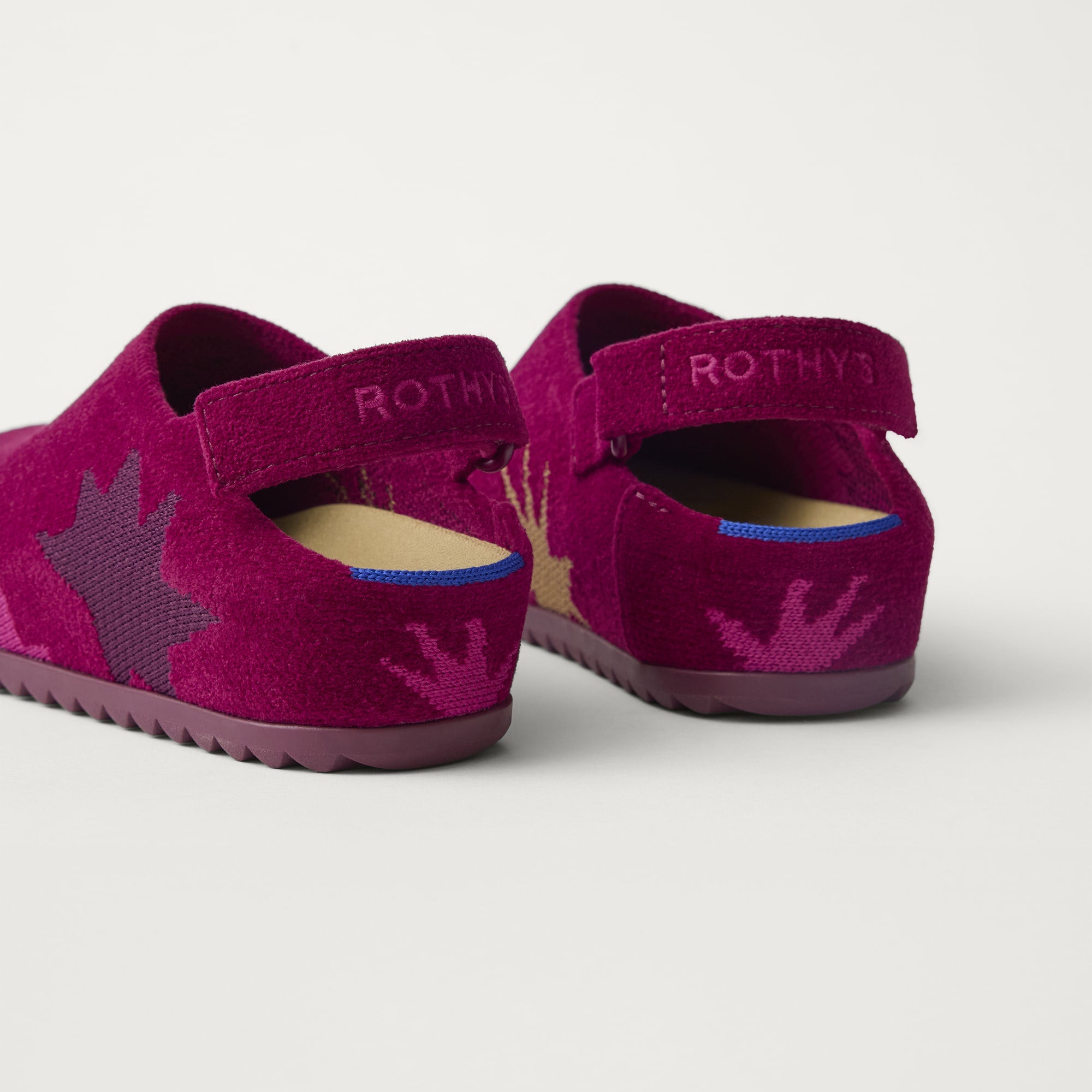 Rothy's The Kids Clog zoccoli bimba fucsia revelvet stelline