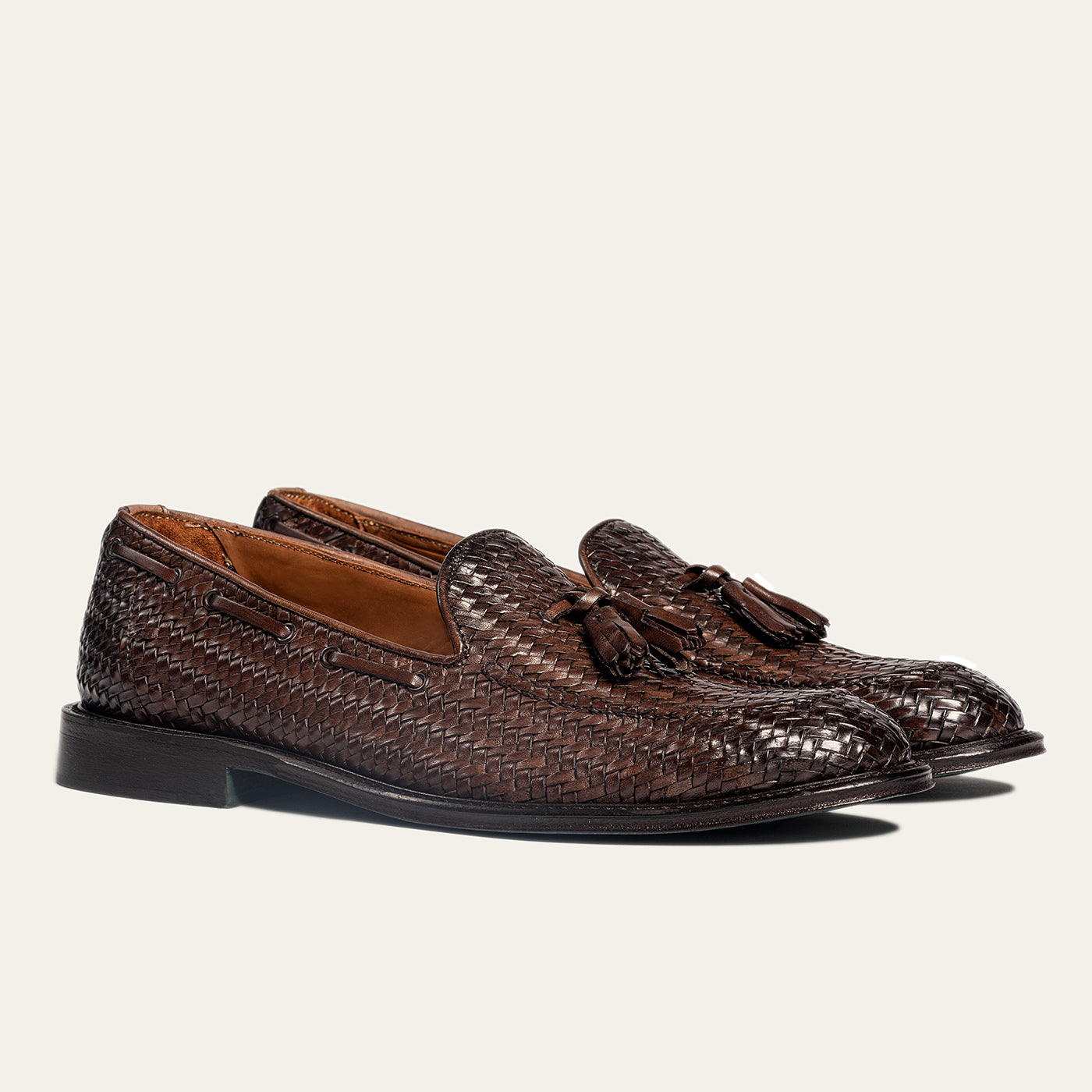 Dellovo Meta mocassino uomo Sudan pelle intrecciata
