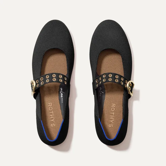 Rothy's The Ballet Mary Jane ballerina donna Black comoda
