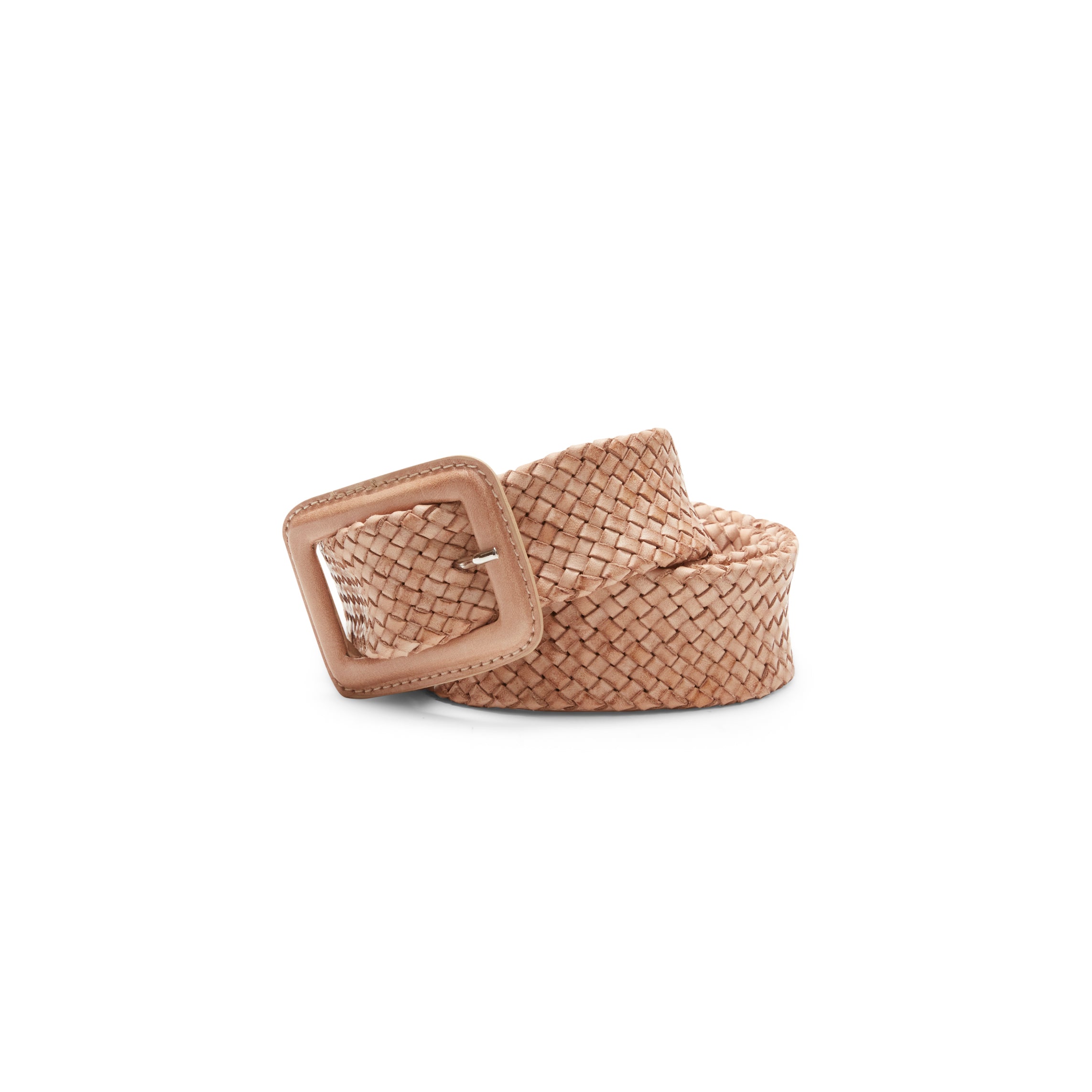 F.lli Rossetti cintura donna pelle intrecciata cipria 3 cm