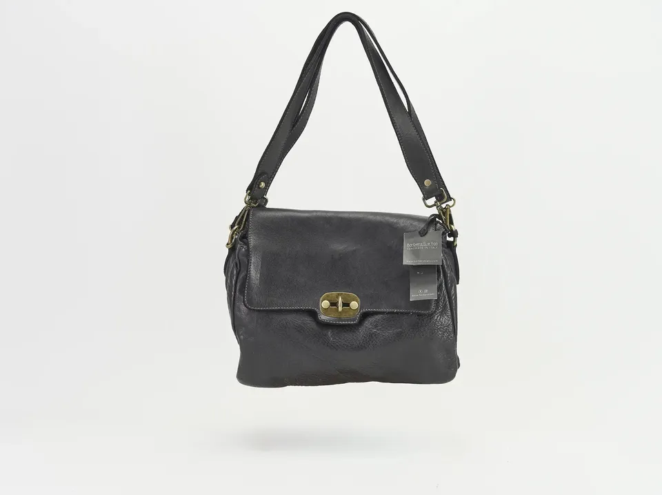 Sandro Barbera 2028 borsa mano nera pelle 30x27x12 cm