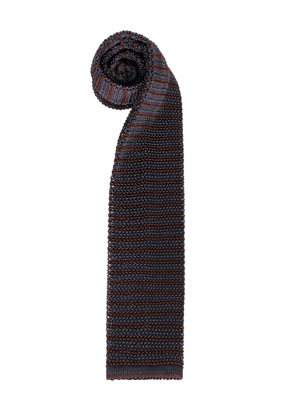 Stefano Bemer Ties cravatta seta marrone blu micro righe
