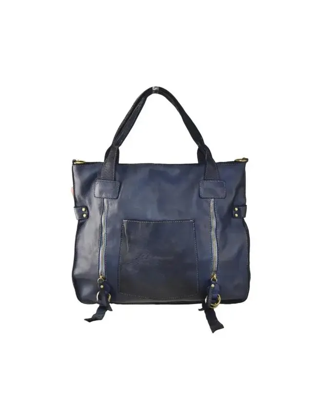 Sandro Barbera BASS52 borsa a spalla pelle nera vintage