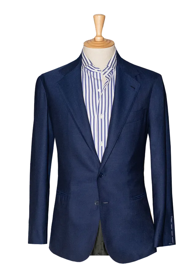 Stefano Bemer SV2111 blazer blu lana hopsack