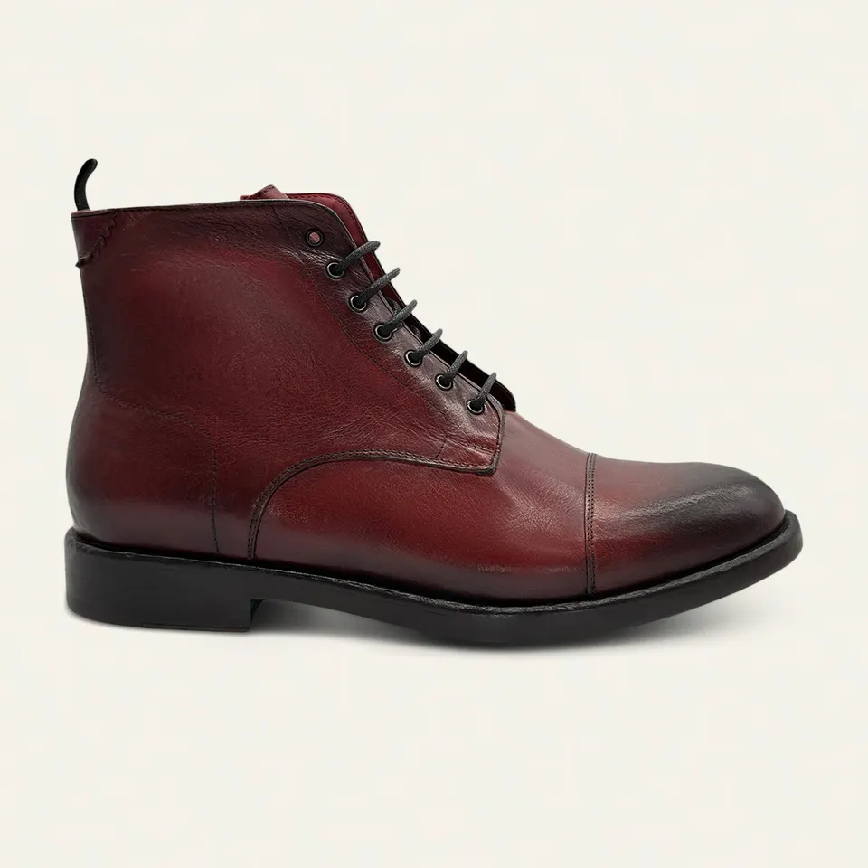Dellovo Taburno derby pelle Rosso Scuro