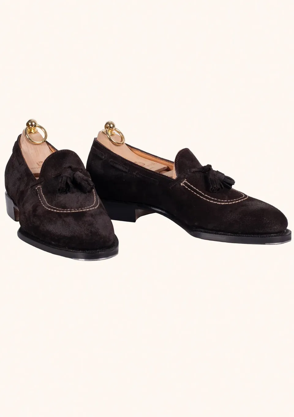 Stefano Bemer T1327 Mocassini Camoscio Marrone Scuro