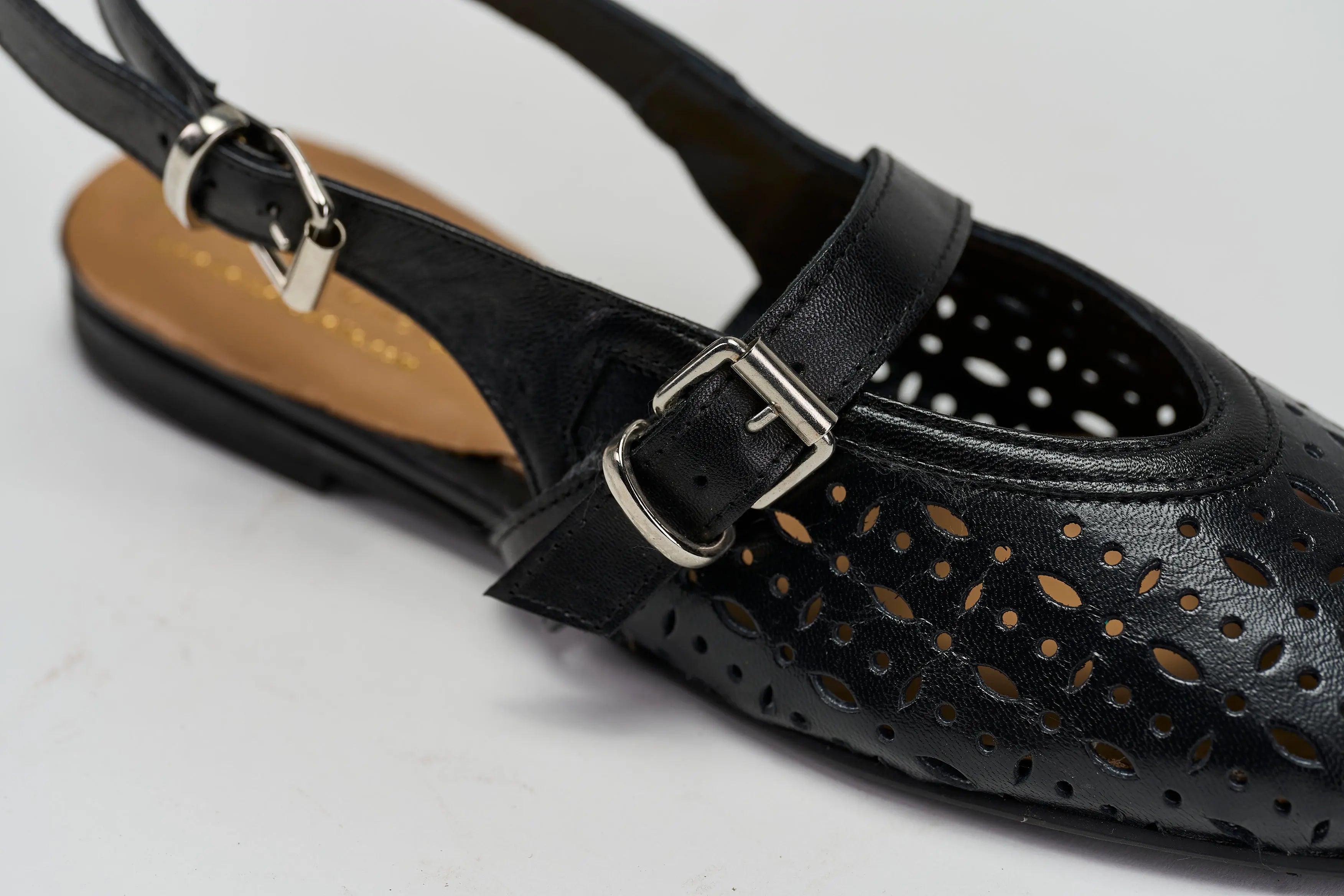 Sandro Barbera & Figli Ambra 13 sandali donna pelle nero traforato