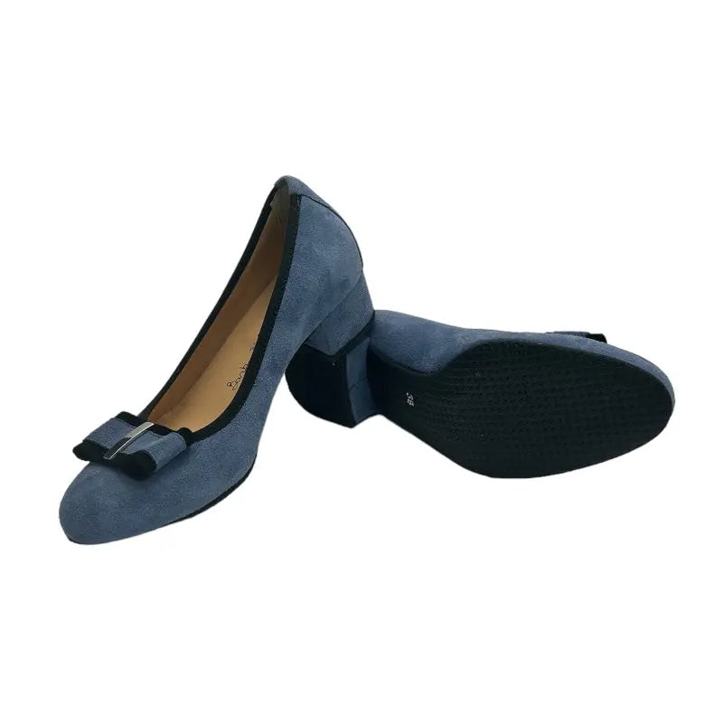 Sandro Barbera Stringate Donna 441 décolleté denim camoscio