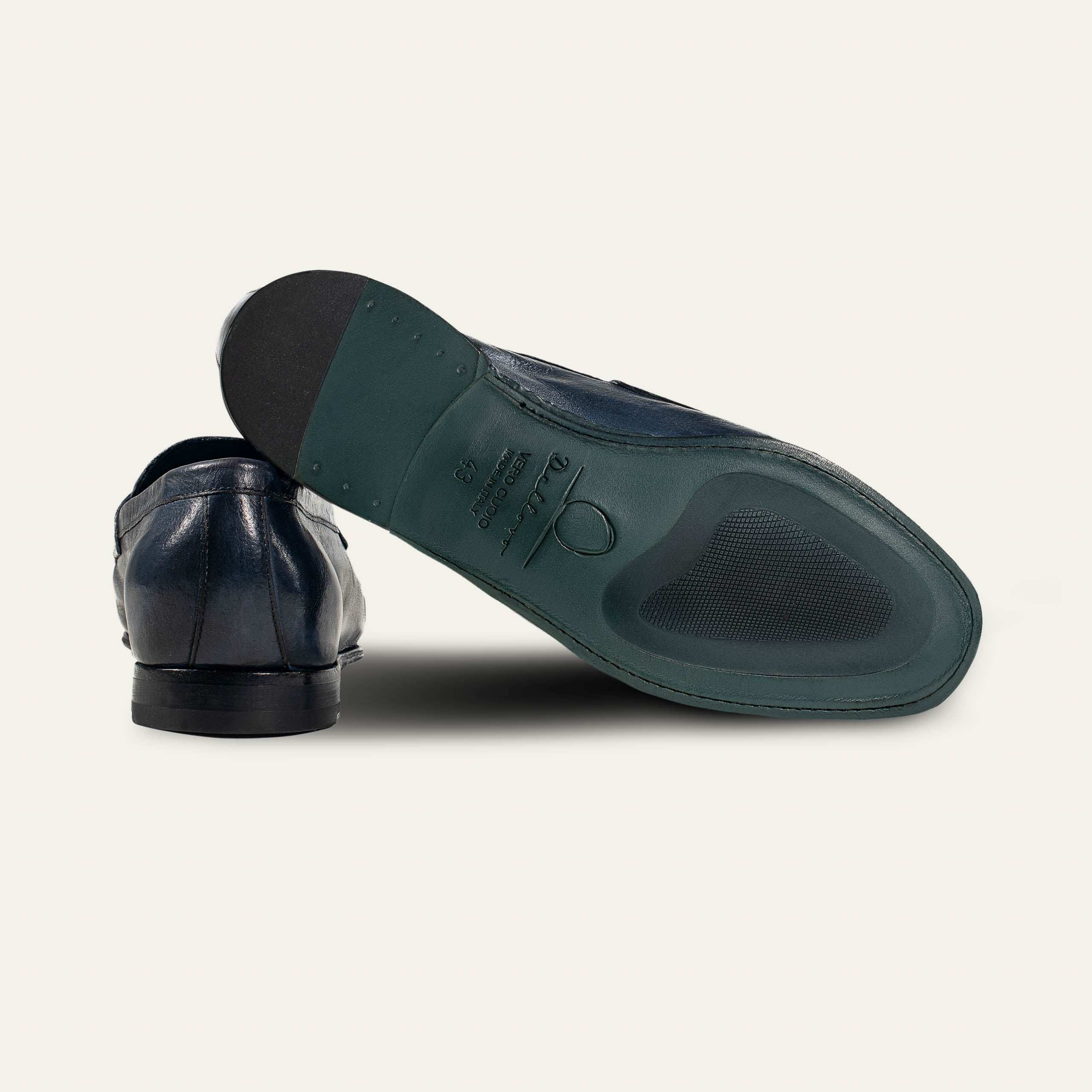 Dellovo Procida Loafer Uomo Bufalo Bluette estate