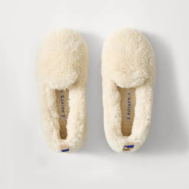 Rothy's Teddy Kids Slipper Pantofole bimbo Oat Milk calde