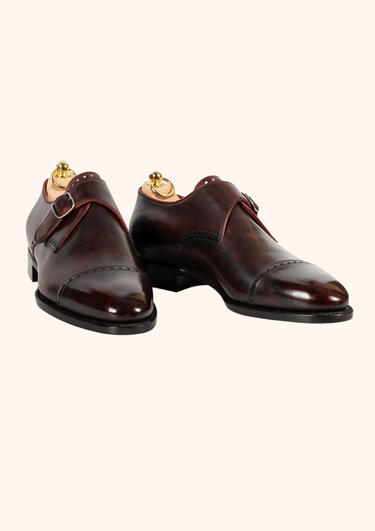 Stefano Bemer Monks C2262 scarpe monk bordeaux pelle