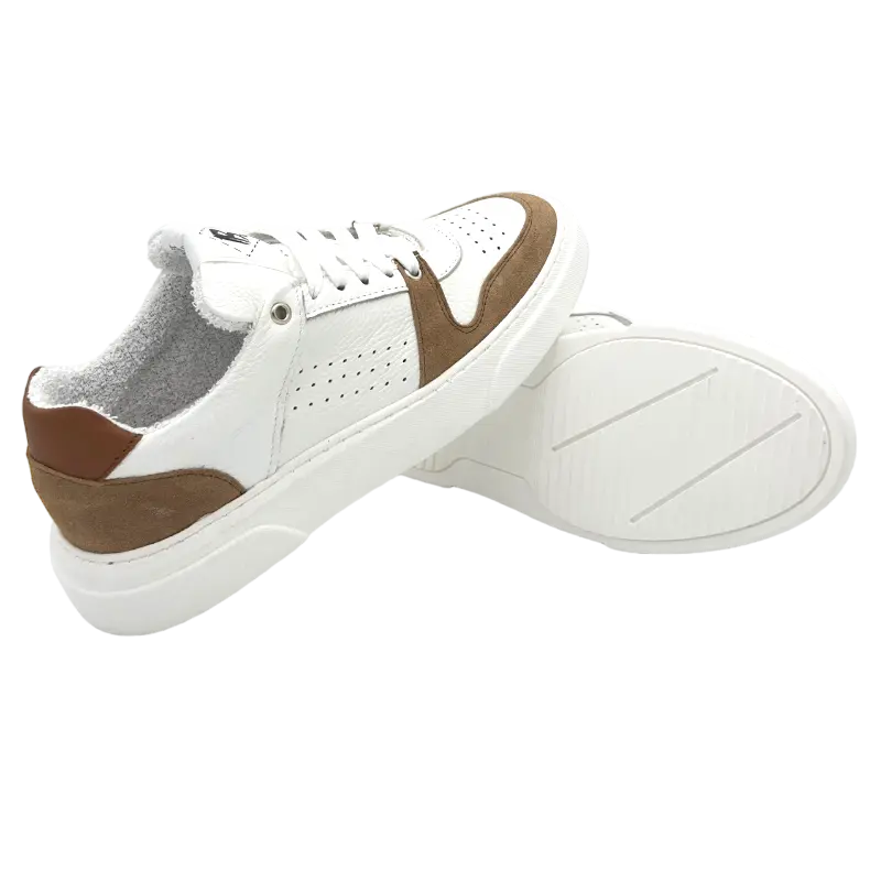 Sandro Barbera B68 Materia sneaker pelle bianco-marrone