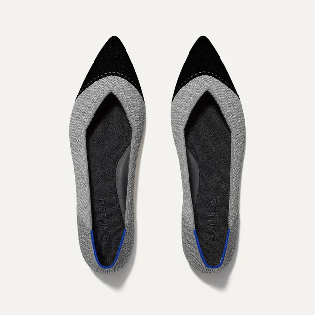 Rothy's Point II ballerine Pebble Herringbone eleganti