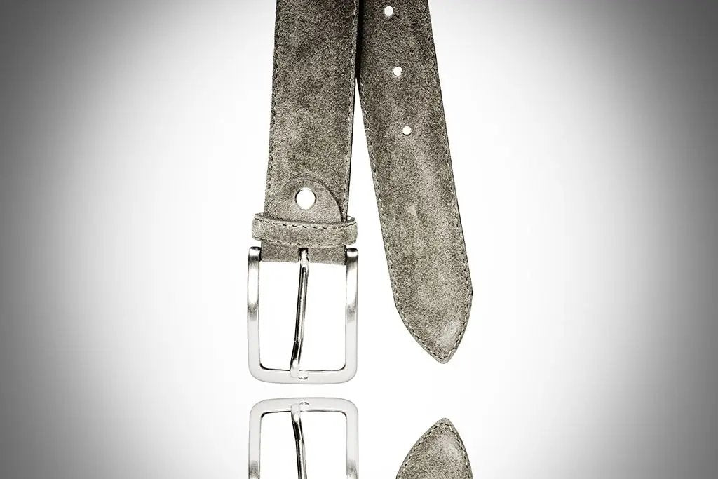 Sandro Barbera Cintura Camoscio Taupe Pelle Taglia M 110 cm