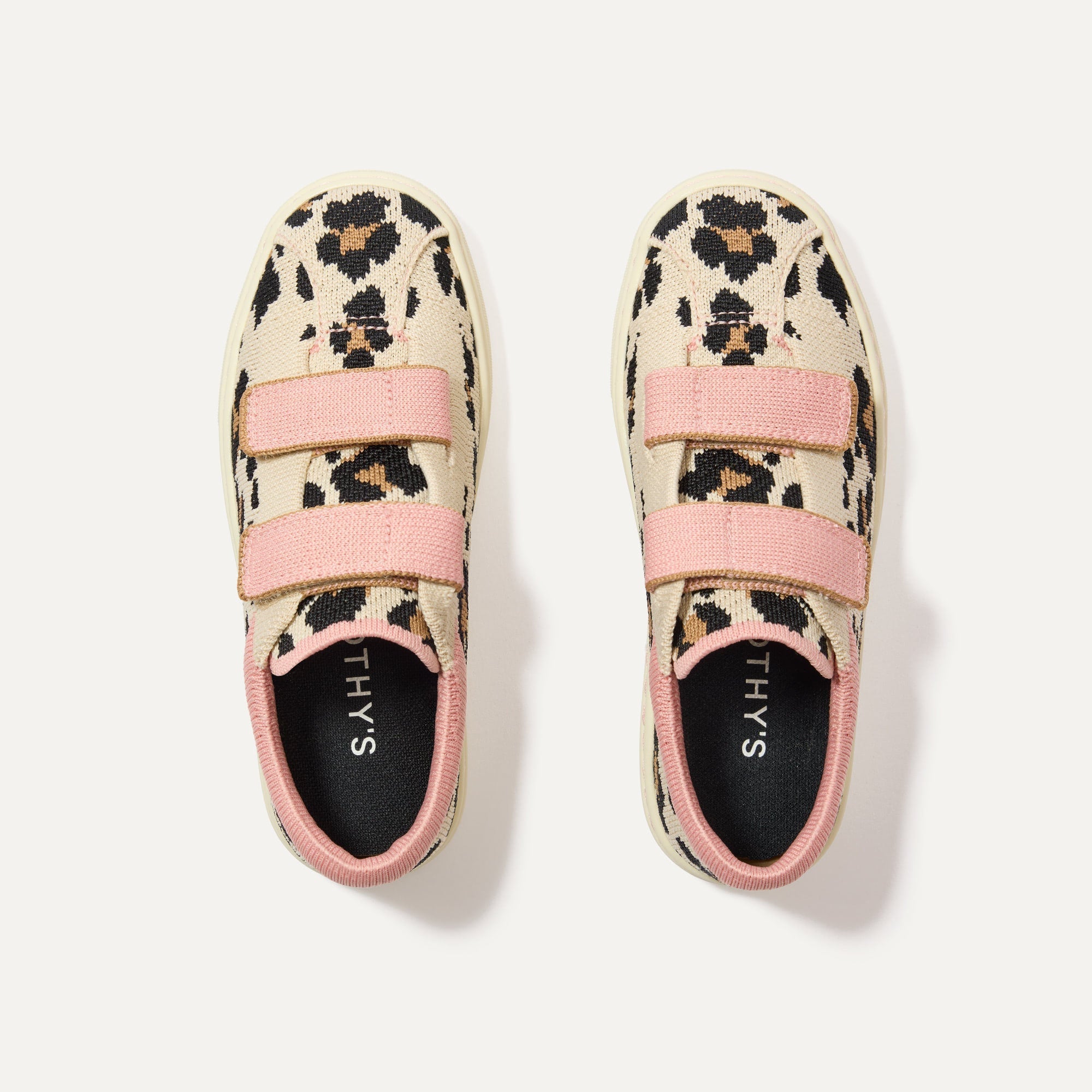 Rothy's The Kids Strap Sneaker scarpe bimba Cat Blush leopardo