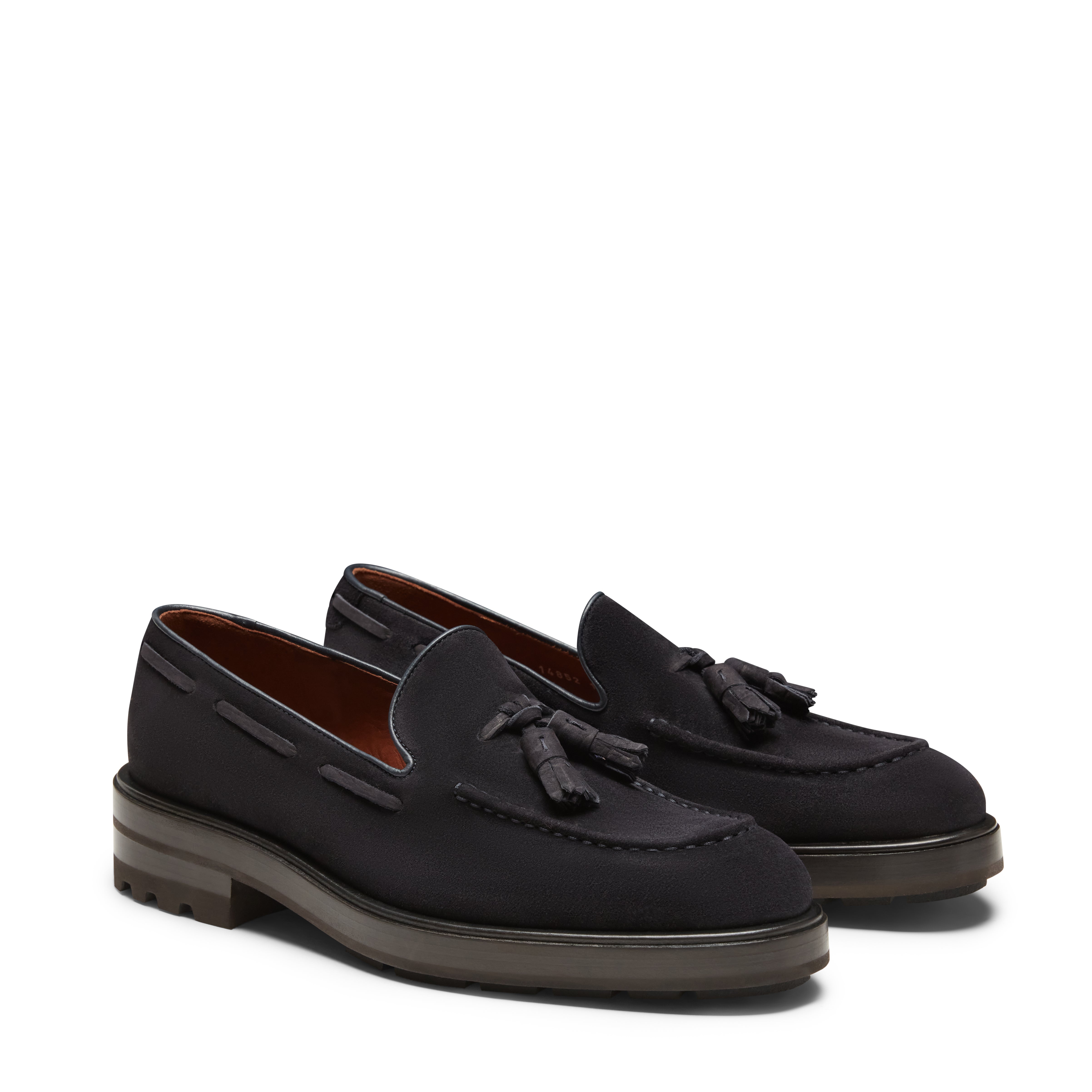 F.lli Rossetti Brera mocassino suede marine uomo