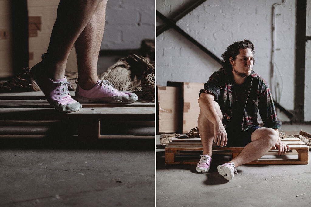 Wildling Shoes Hanami scarpe scalze rosa lino