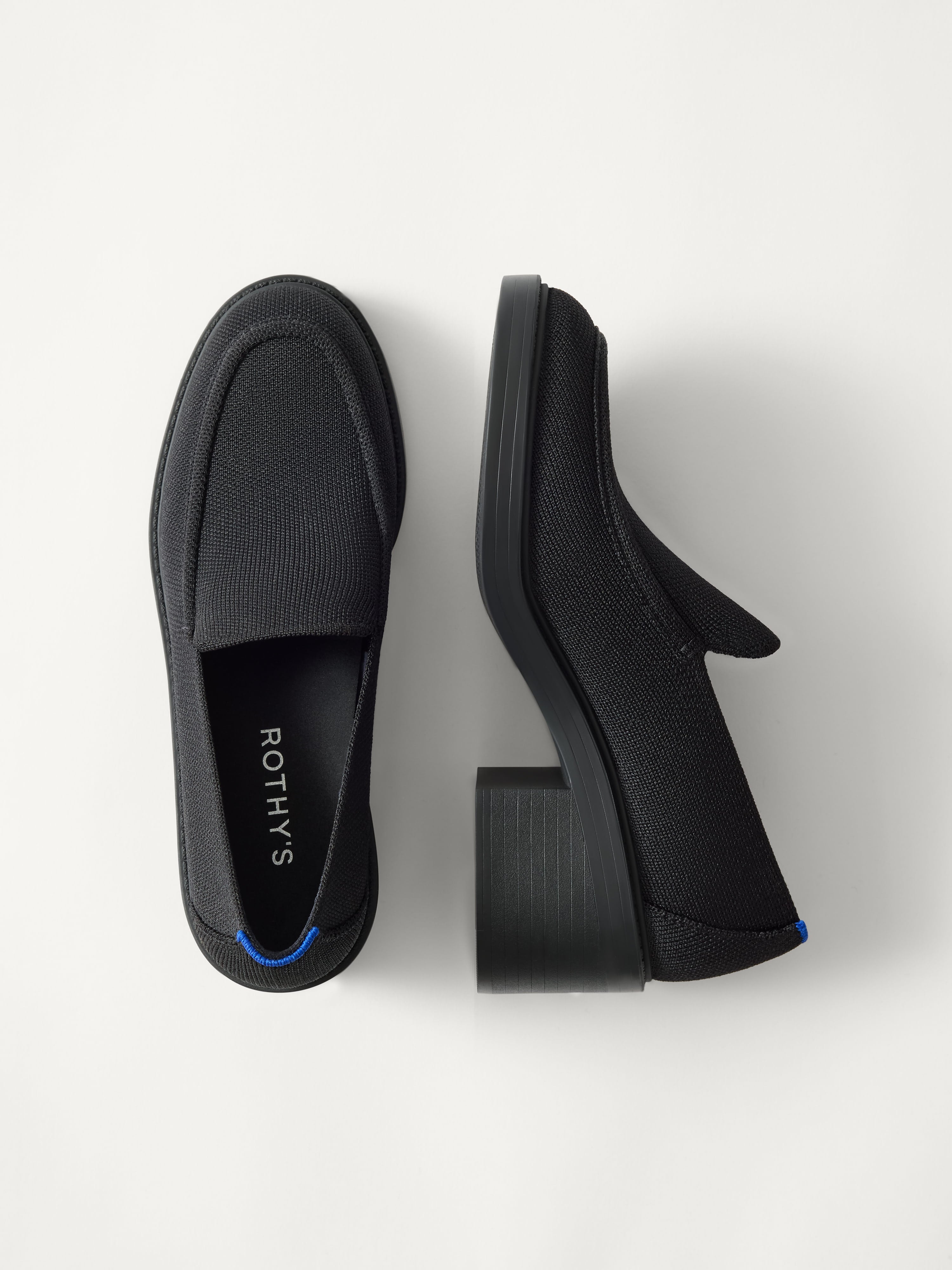 Rothy's The Block Heel Loafer mocassini Nero tacco