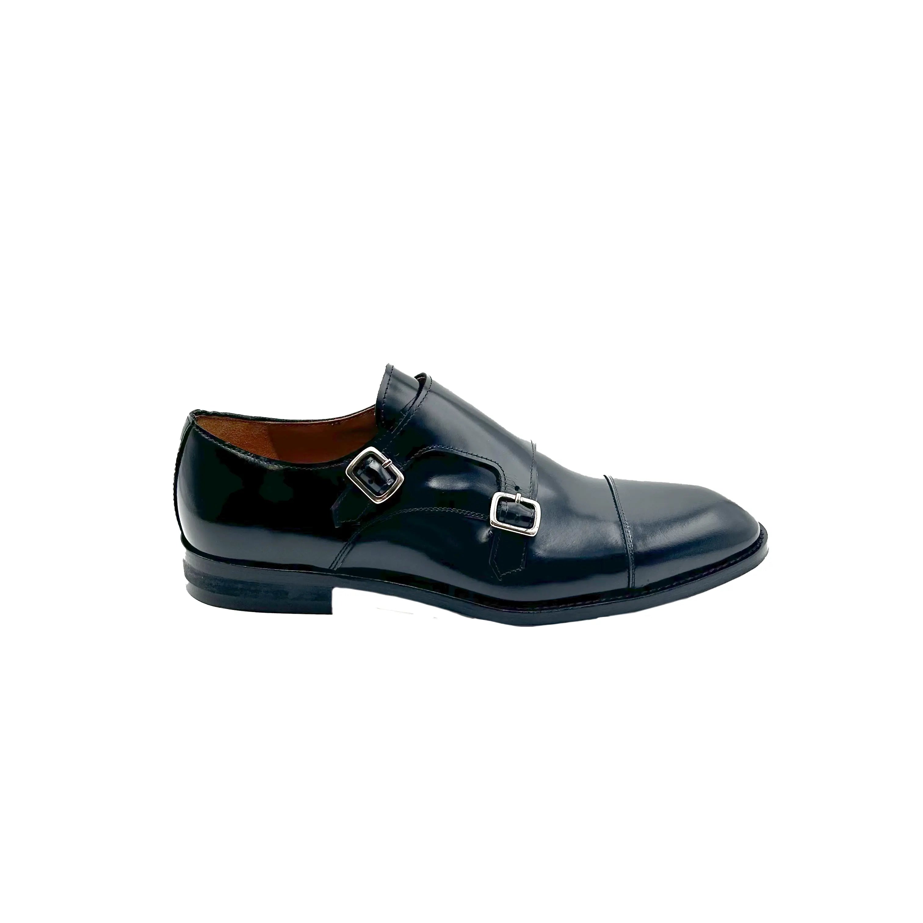 Sandro Barbera Fibbie 1175 Double Monk Scarpe Nero