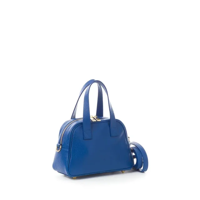 Sandro Barbera C12 borsa donna pelle bluette bottalato 21 cm