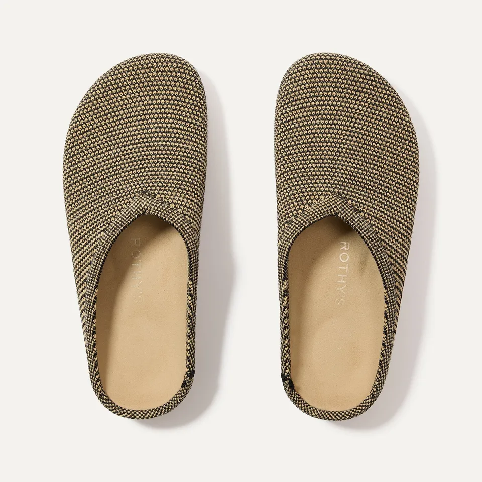 Rothy's The Casual Clog zoccoli donna Toffee Raffia bicolore