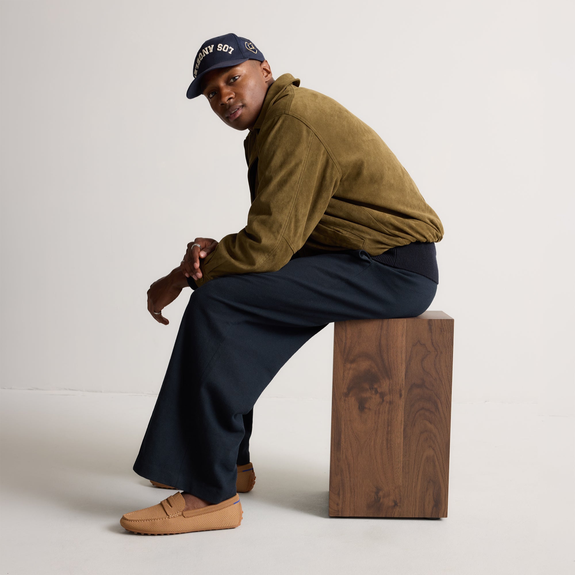 Rothy's The Men's Driver mocassino uomo Oak Herringbone knit