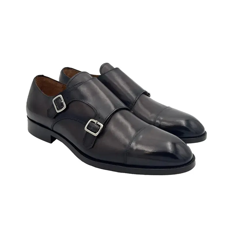 Sandro Barbera 43206 double monk uomo moro tinti a mano
