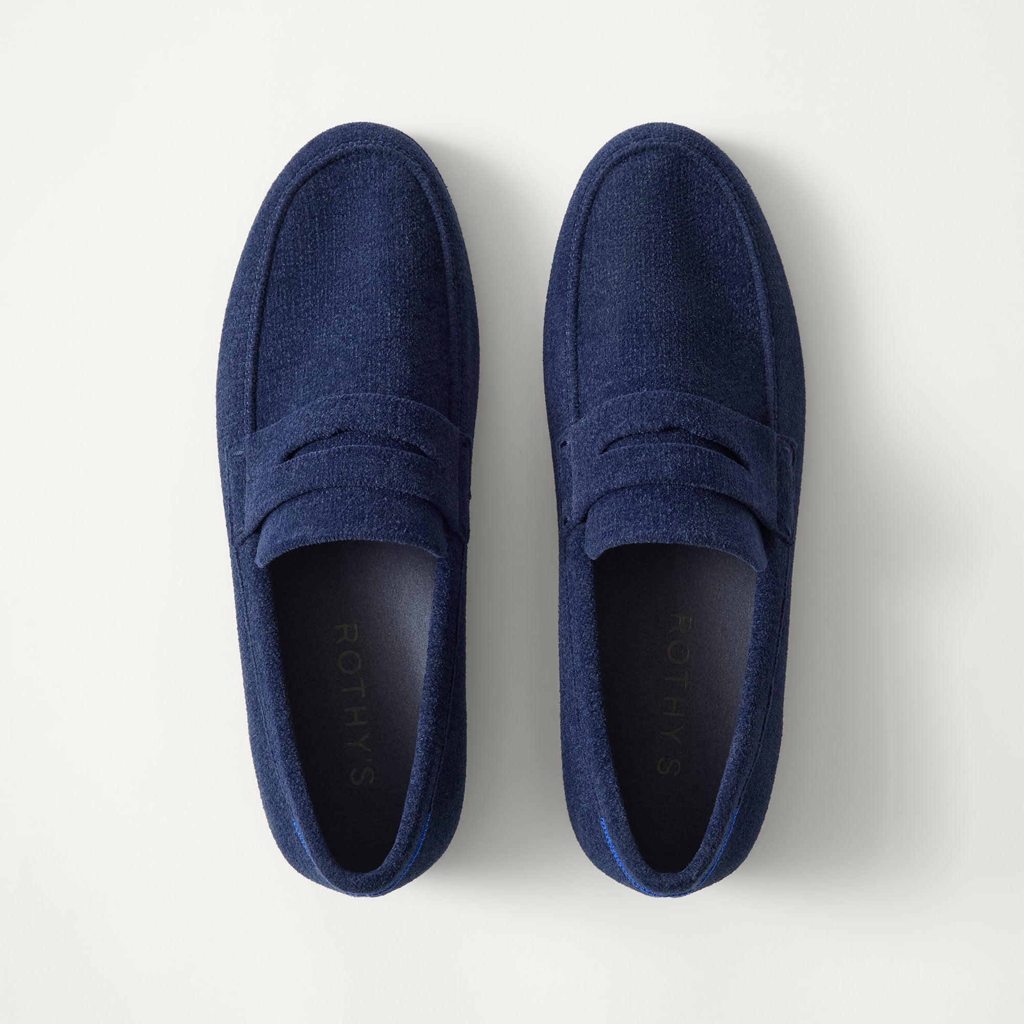 Rothy's The Ravello Penny Loafer mocassini uomo blu scamosciato