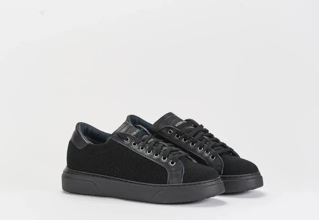Sandro Barbera & Figli Wooly 1100 sneaker nera lana merino